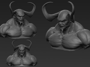 demon head sculpt 10 3D Model