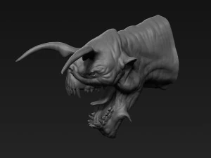 escultura de cabe&ccedil;a de dem&ocirc;nio 13 Modelo 3D