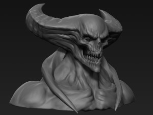 demon head sculpt 14 3D Model