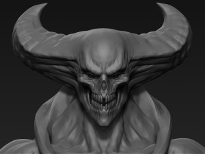 demon head sculpt 14 3D Model