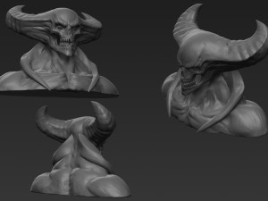 demon head sculpt 14 3D Model