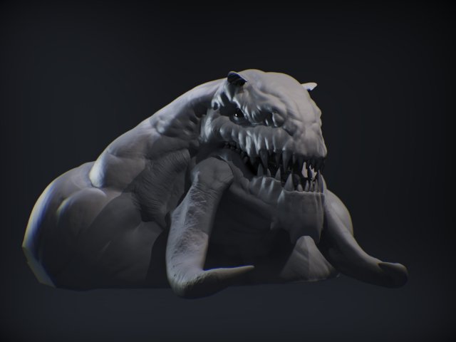 demon head sculpt 15 3D Model .c4d .max .obj .3ds .fbx .stl .blend 