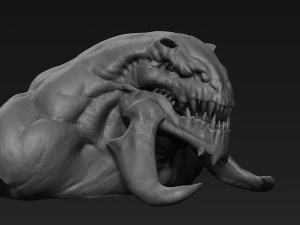 escultura de cabe&ccedil;a de dem&ocirc;nio 15 Modelo 3D