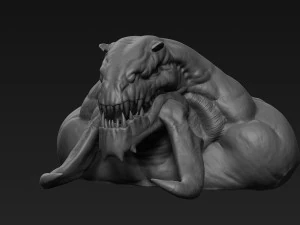 escultura de cabe&ccedil;a de dem&ocirc;nio 15 Modelo 3D