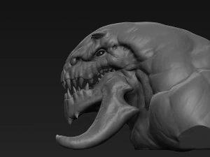 escultura de cabe&ccedil;a de dem&ocirc;nio 15 Modelo 3D