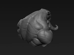 escultura de cabe&ccedil;a de dem&ocirc;nio 15 Modelo 3D