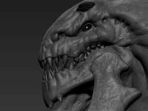 escultura de cabe&ccedil;a de dem&ocirc;nio 15 Modelo 3D