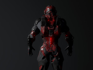 cybernetist rigged Modello 3D
