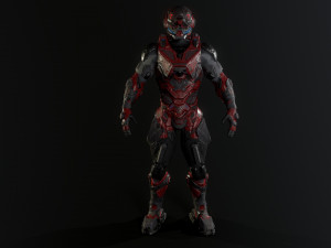 cybernetist rigged Modello 3D