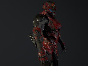 cybernetist rigged Modello 3D