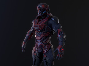 cybernetist rigged Modello 3D