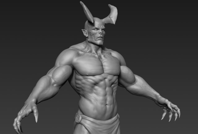 demon basemesh Modello 3D .c4d .max .obj .3ds .fbx .stl .blend 