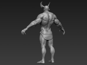 demon basemesh Modello 3D