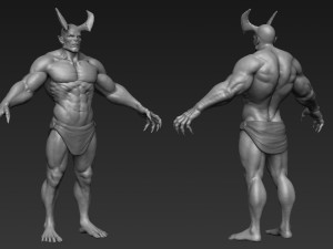demon basemesh Modello 3D