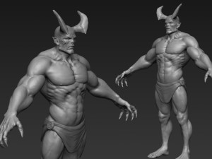 demon basemesh Modello 3D