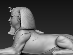 egyptian sphinx 3d print 3D Model