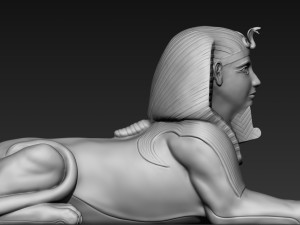 egyptian sphinx 3d print 3D Model