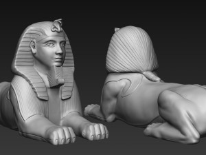 egyptian sphinx 3d print 3D Model