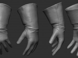gloves zbrush Model 3D