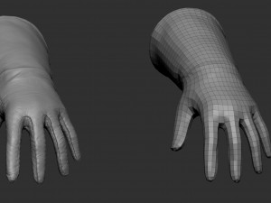 gloves zbrush Model 3D