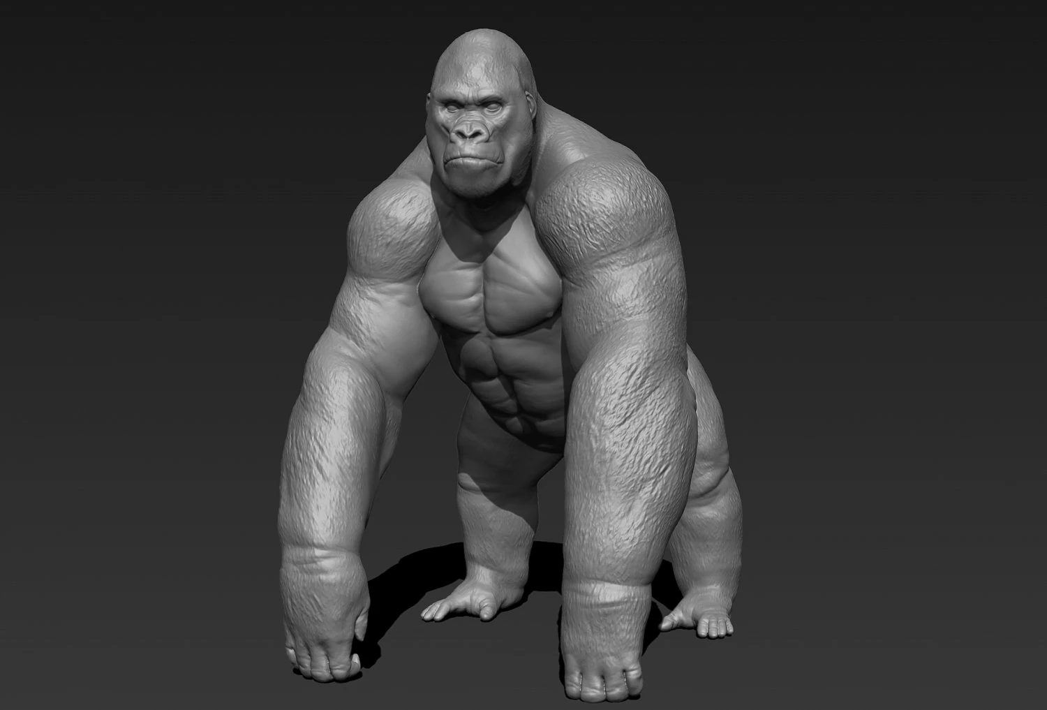 gorilla 3d print 3D Model .c4d .max .obj .3ds .fbx .stl .blend 