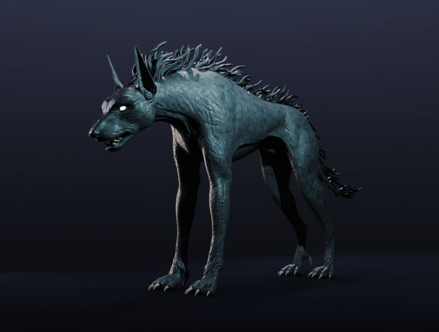 hellhound Model 3D .c4d .max .obj .3ds .fbx .stl .blend 