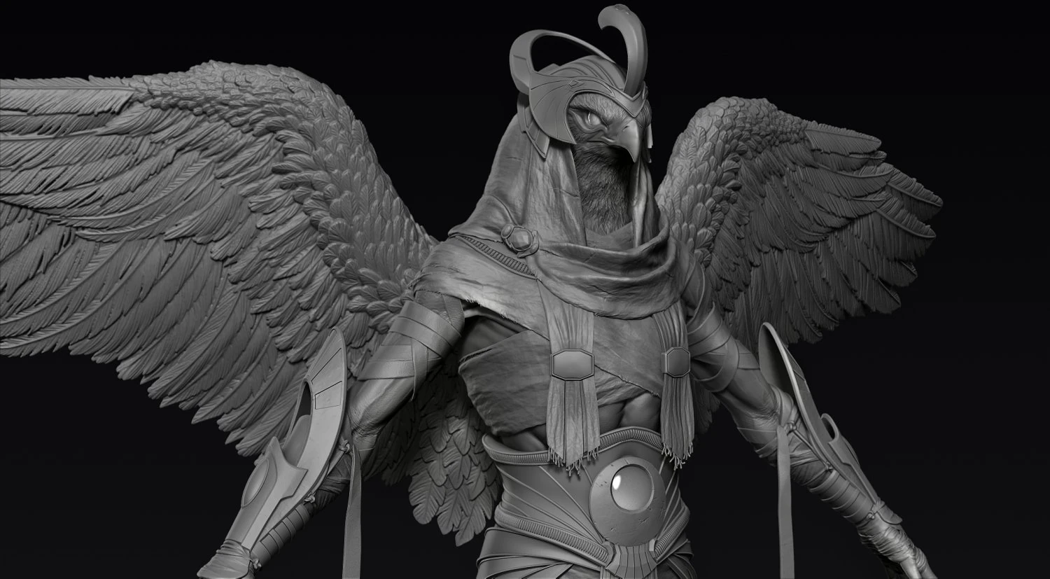 egyptian god horus 3D Model .c4d .max .obj .3ds .fbx .stl .blend 