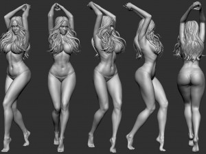 woman realistic zbrush sculpt 1 3D Model