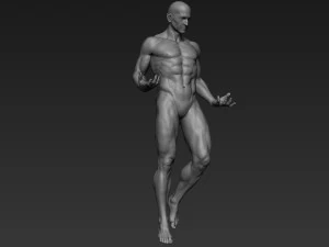 erkek tam v&uuml;cut heykel pozu 1 3D Model