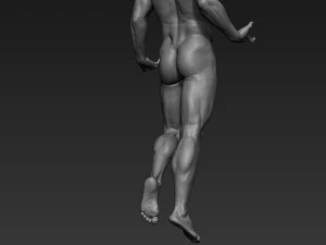 pose de escultura de corpo inteiro masculino 1 Modelo 3D