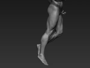pose de escultura de corpo inteiro masculino 1 Modelo 3D
