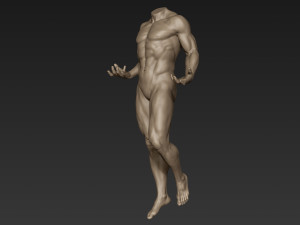 male full body sculpt pose 1 3D Model