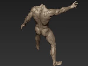 male full body sculpt pose 2 3D Model