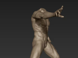 male full body sculpt pose 2 3D Model