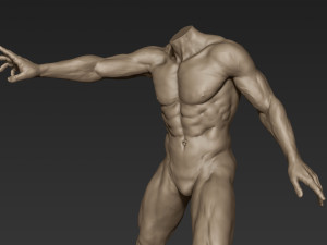 male full body sculpt pose 2 Modelo 3D