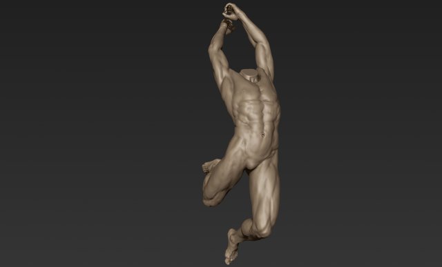 male full body sculpt pose 3 3Dモデル .c4d .max .obj .3ds .fbx .stl .blend 