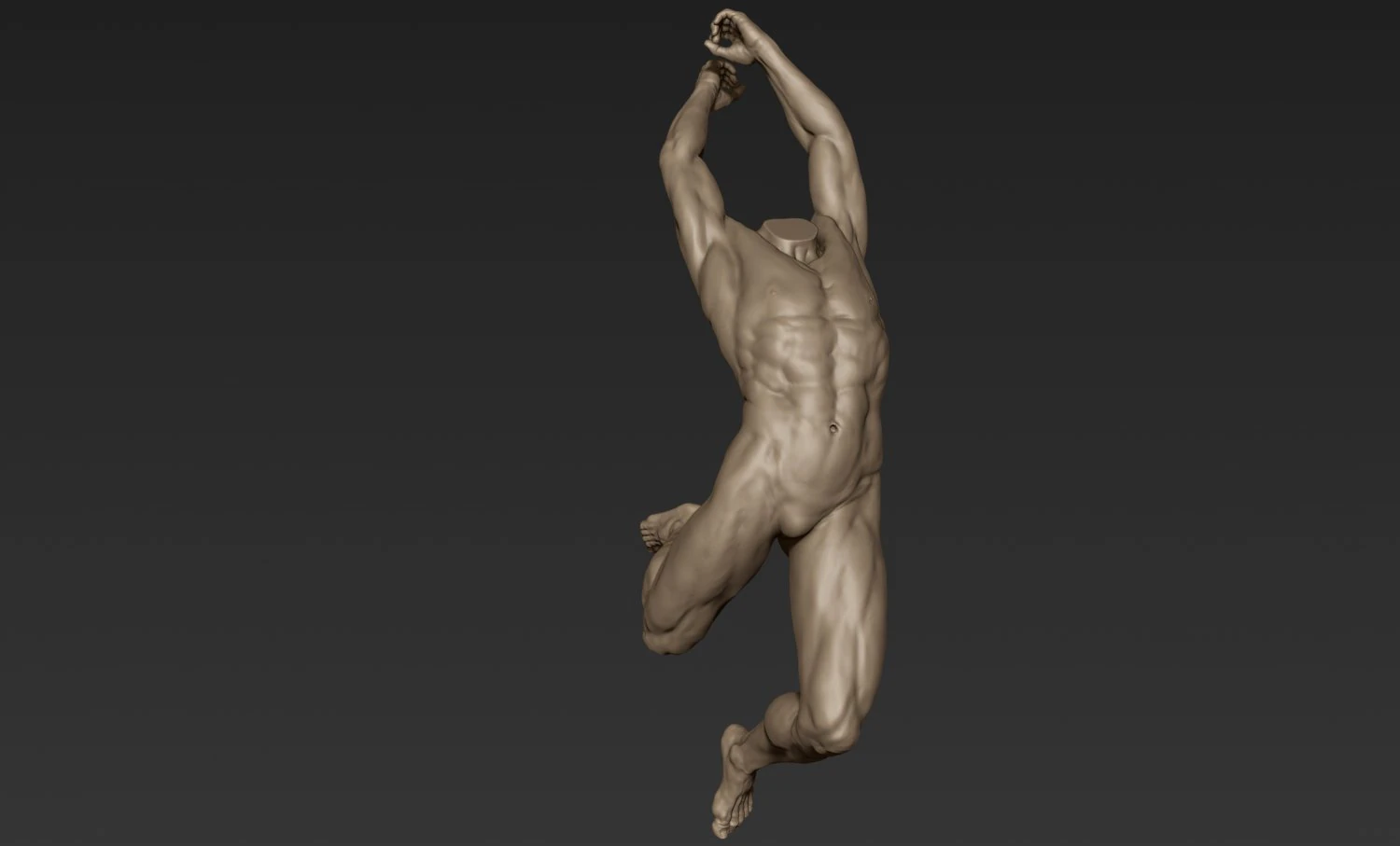 male full body sculpt pose 3 3D Model .c4d .max .obj .3ds .fbx .stl .blend 