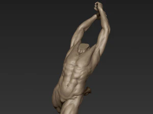 male full body sculpt pose 3 3D Model