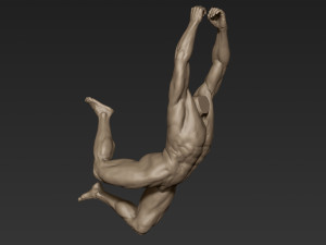 male full body sculpt pose 3 3Dモデル