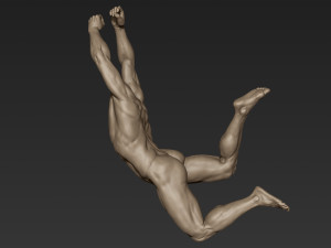 male full body sculpt pose 3 3Dモデル