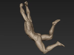 male full body sculpt pose 3 3D Model