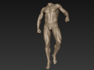 male full body sculpt pose 4 Model 3D