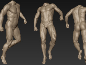 male full body sculpt pose 4 3D Model