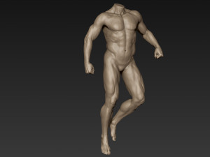 male full body sculpt pose 4 3D Model