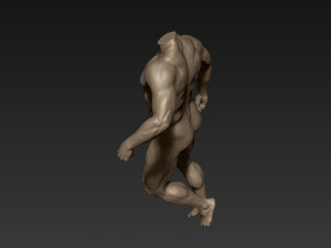 male full body sculpt pose 4 3D Model