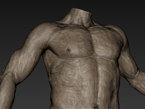 male full body sculpt pose 4 3D Model