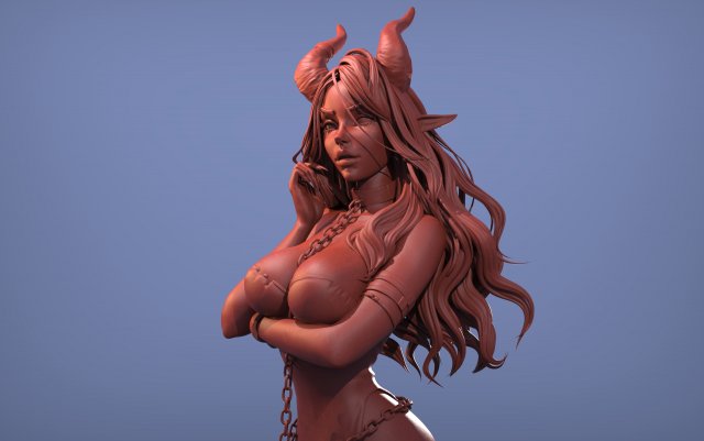 sexy demon 3D 모델 .c4d .max .obj .3ds .fbx .stl .blend 