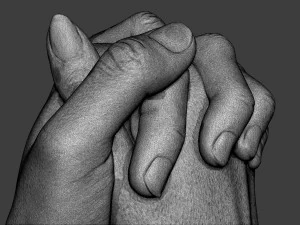 Male and Female Hands 1 3D Print Model