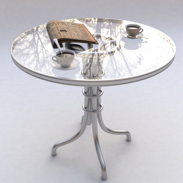 open air cafe table Modèle 3D .c4d .max .obj .3ds .fbx .stl .blend 