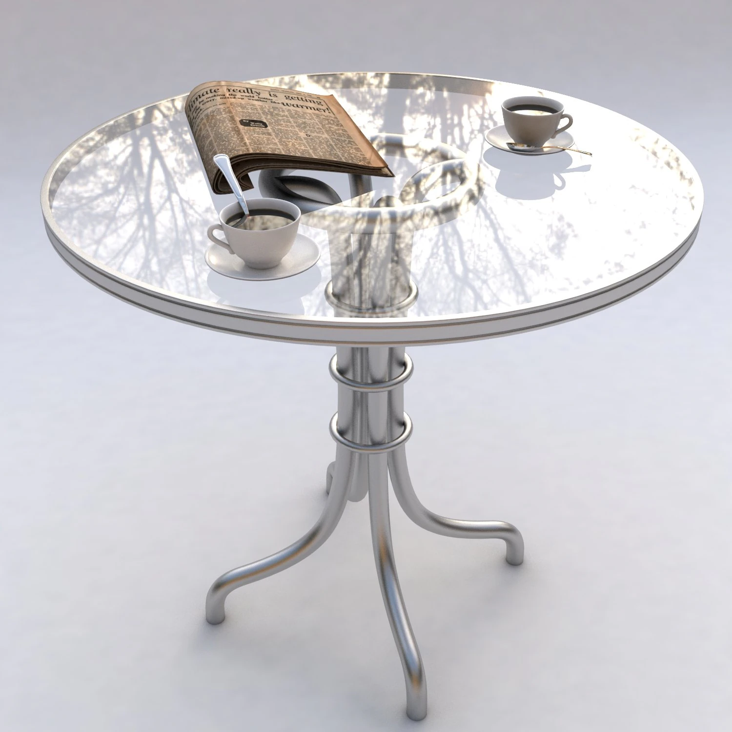 open air cafe table 3D Model .c4d .max .obj .3ds .fbx .stl .blend 